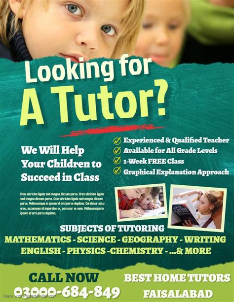 Experienced and Professional Home tutors Available to teach home tuition in all the areas of FSD ...