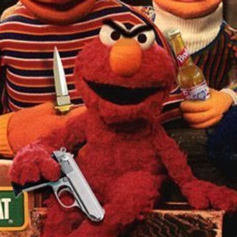 Gangster Elmo With A Gun