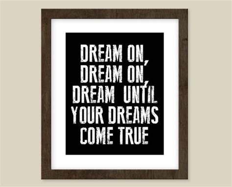 Dream On Aerosmith Lyric Poster 8 x 10 by quoteaddict on Etsy