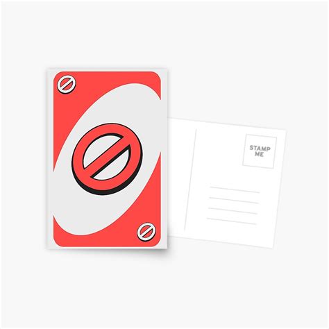 "Red Skip Uno Card" Postcard for Sale by Goath | Redbubble