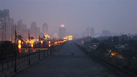 Free photo: china, night, lights, wall, urban, xi'an, xi'an city wall | Hippopx