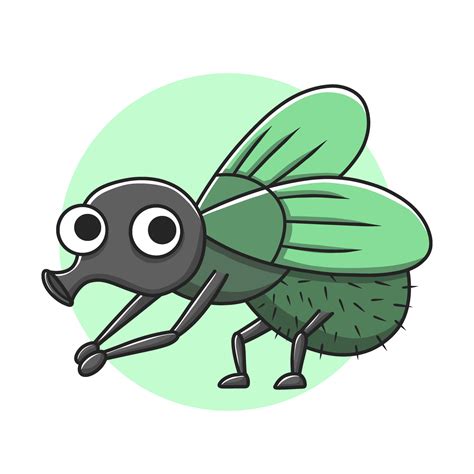 volar animal icono lindo personaje. ilustración de vector de mascota de insecto volador. niños ...