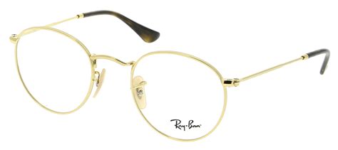 Eyeglasses RAY-BAN RX 3447V 2500 Round Metal 47/21 Unisex Doré Round ...