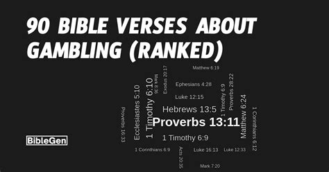 90 Bible Verses on Gambling (Ranked)