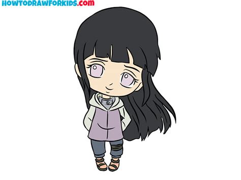 How to Draw Hinata - Easy Drawing Tutorial For Kids