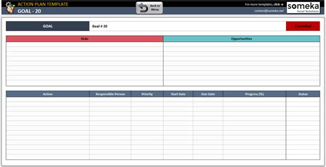 Action Plan Excel Template | Free Download