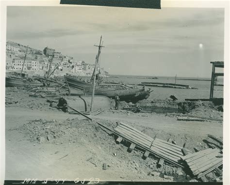 Heavily damaged harbor in San Stefano, Italy on 15 June 1944 | The Digital Collections of the ...