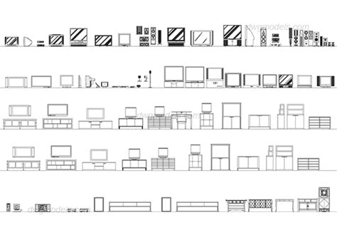 Tv Cabinet Elevation Cad Block | www.resnooze.com