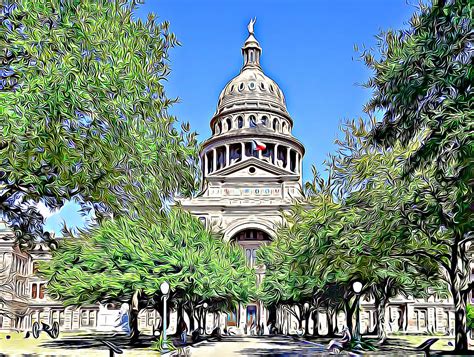 Texas State Capitol Austin Mixed Media by Tracy Ruckman - Fine Art America