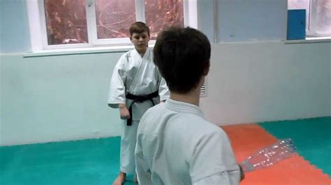 DrobyshevskyKarateSystem:HEIAN NIDAN-Bunkai Kumite-1-First Haiwan Uke ...