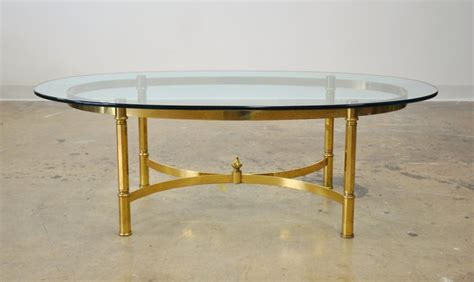 Italian Mid-Century Modern Brass and Glass Coffee Table For Sale at 1stDibs