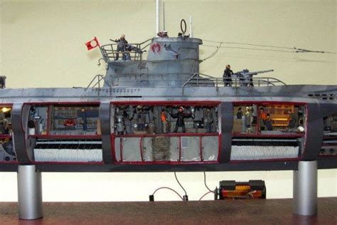 German U-Boat Type VIIC Model #7C (cutaway) Scale Model Ships, Scale Models, Das Boot Film, Oahu ...