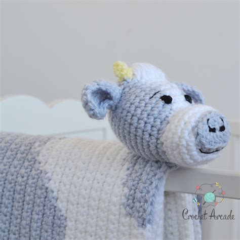 Cuddle and Play Cow Baby Blanket Crochet Pattern | Crochet Arcade