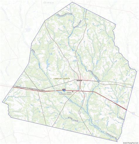 Map of Candler County, Georgia - Thong Thai Real