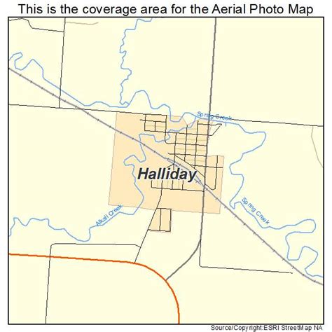 Aerial Photography Map of Halliday, ND North Dakota