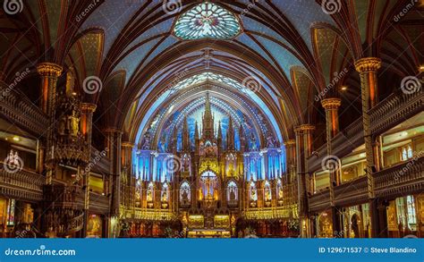 Notre Dame Montreal, Interior Editorial Photography - Image of ...