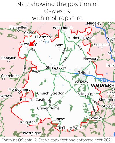 Where is Oswestry? Oswestry on a map