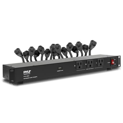 Pyle PCO860 - Power Supply Surge Protector - Rack Mount Power Conditioner Strip with USB Charge ...