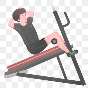 Fitness Exercise Sit Up Illustration, Sit Ups Illustration, Cartoon Illustration, Sport ...