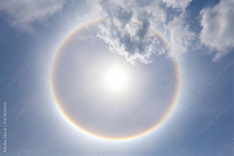 Sun rainbow circular halo phenomeno. Stock Photo | Adobe Stock