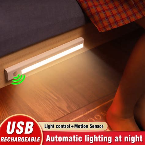 Motion Sensor Light Wireless Led Night Lights Bedroom Decor Light Detector Wall Decorative Lamp ...