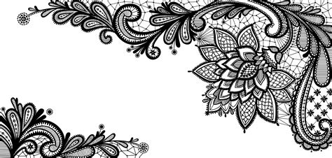 Lace Royalty-free Clip art - Black French Floral Border PNG picture png download - 6244*2978 ...