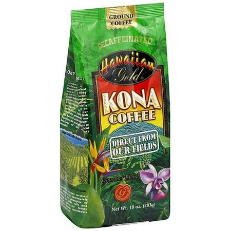 Hawaiian Gold Kona Decaffeinated Ground Coffee, 10 oz (Pack of 6) - Walmart.com