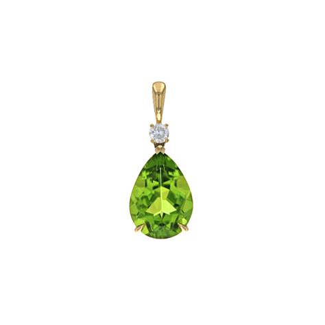 14K Yellow Gold Peridot Pendant - Josephs Jewelers