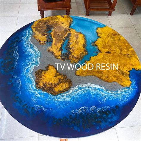 Ocean Waves Round Dining Table - Etsy