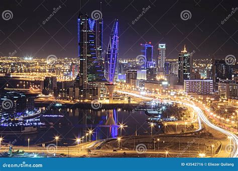 Bahrain Skyline stock photo. Image of seascape, rise - 43542716