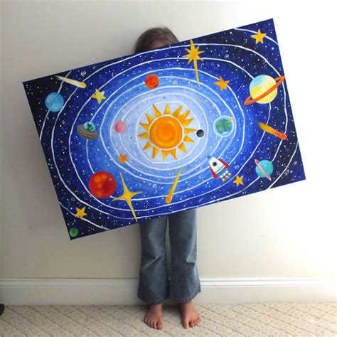 Space Painting For Kids at PaintingValley.com | Explore collection of ...