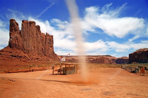 Little tornado in Monument Valley, Navajo Tribal Park, Arizona, — Stock Photo © konstantin32 ...