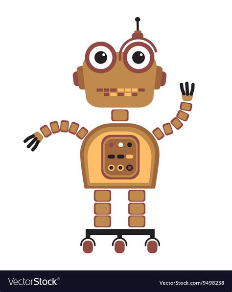 Cute robot Royalty Free Vector Image - VectorStock