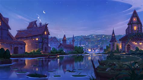 #982375 ArtStation, illustration, environment, artwork, digital art, architecture, fantasy art ...