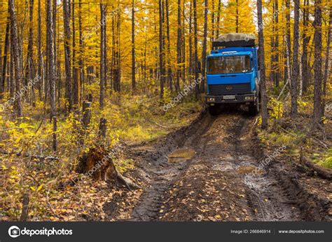 Russian off-road extreme expedition truck with passengers, Kamchatka ...