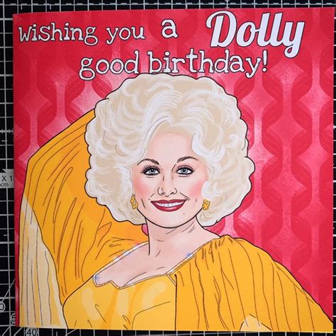 Birthday Card Dolly Parton 5.5 x 5.5 Blank inside | Etsy