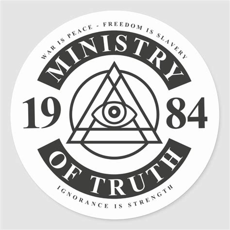 Ministry Of Truth Classic Round Sticker | Zazzle | Secret society logo, Round stickers, Truth