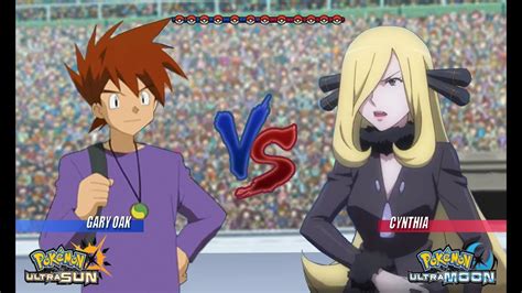 Pokemon Battle USUM: Gary Vs Cynthia (Pokémon Alola Vs Unova) - YouTube