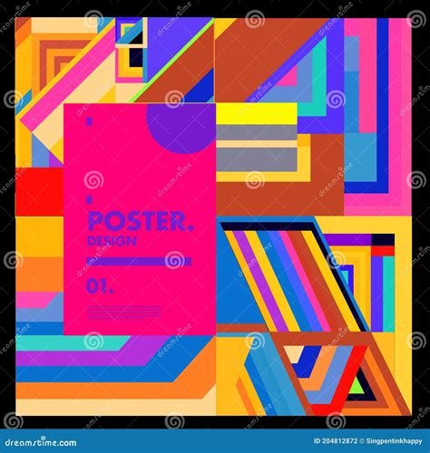 Vector Geometric Colorful Pattern for Poster and Banner Design Template Stock Vector ...