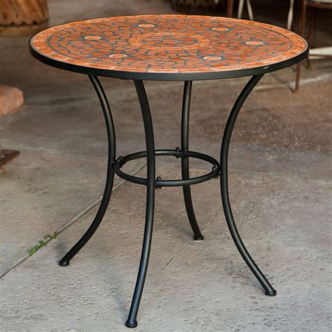 Coral Coast Terra Cotta Mosaic Bistro Table | www.hayneedle.com | Bistro table outdoor, Bistro ...