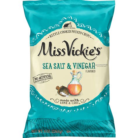 Miss Vickie's Sea Salt & Vinegar Flavored Kettle Cooked Potato Chips, 8 ...