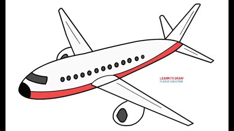 How To Draw an Airplane Step By Step Easy - YouTube