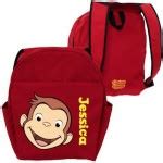 Personalized Red Curious George Backpack