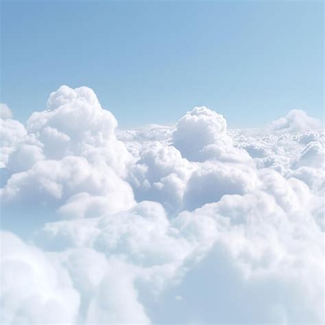 Premium AI Image | white fluffy clouds