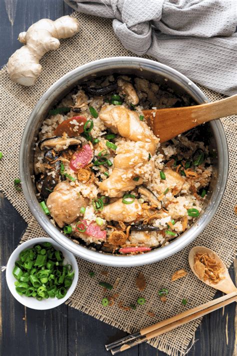 Rice Cooker Chicken and Mushroom Rice | Wok and Kin