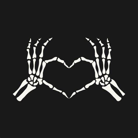 Skeleton Hands Heart Halloween - Skeleton - T-Shirt | TeePublic