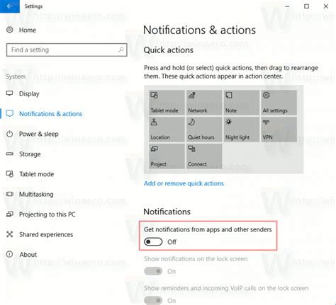 How to Disable Action Center Notifications in Windows 10