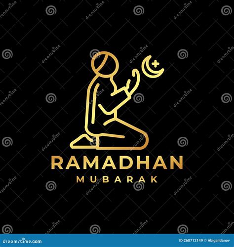 Islamic prayer logo design stock vector. Illustration of golden - 268712149