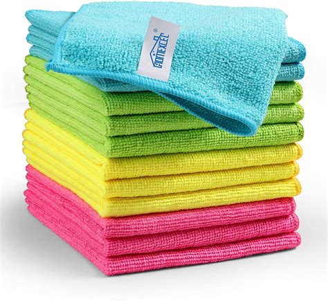 Microfiber Cleaning Cloth,12 Pack Cleaning Rag,Cleaning Towels with 4 ...