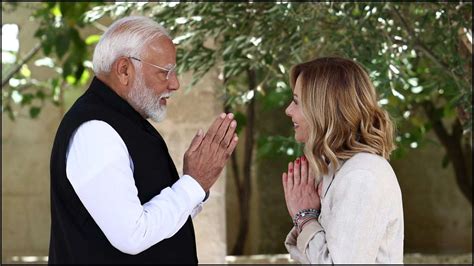 G7 Summit 2024: Italy's Giorgia Meloni greets PM Modi with 'namaste ...